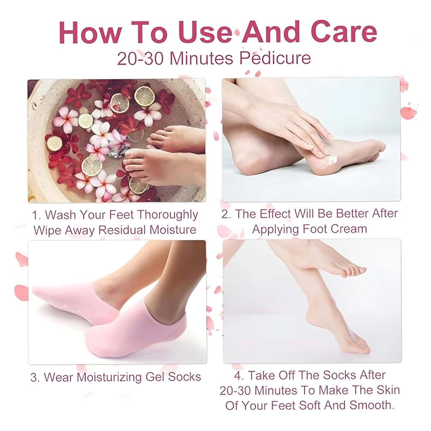 Moisturizing Gel Foot Socks - 1 Pair