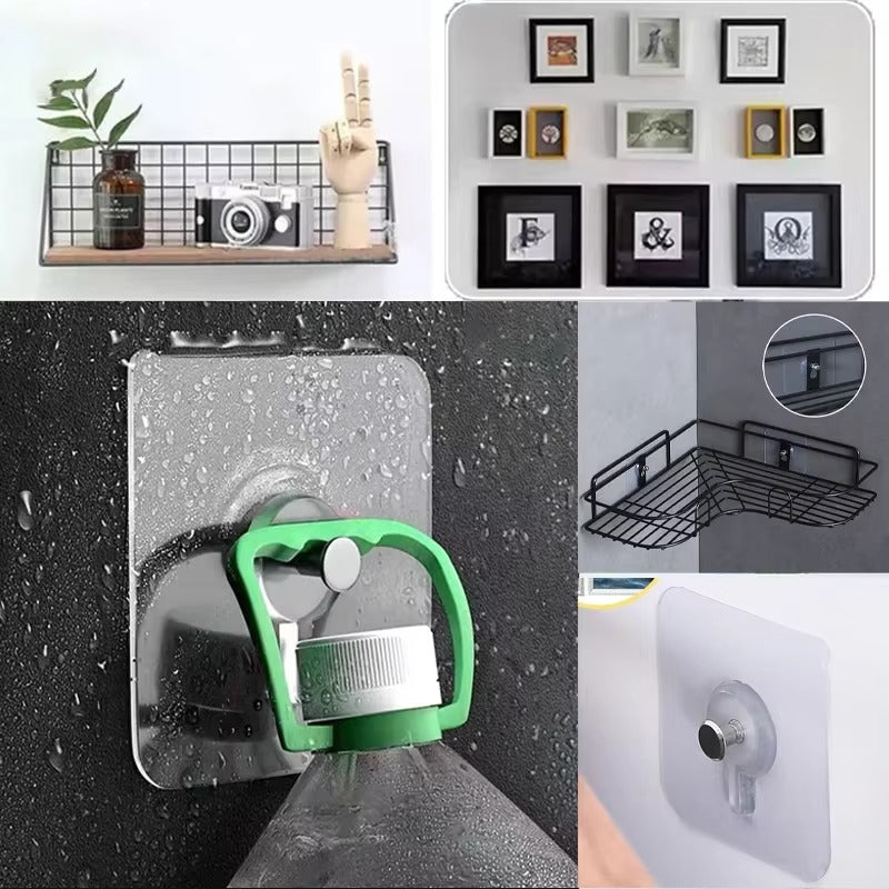 Heavy Duty Waterproof Adhesive Wall Hook - 10 Qty