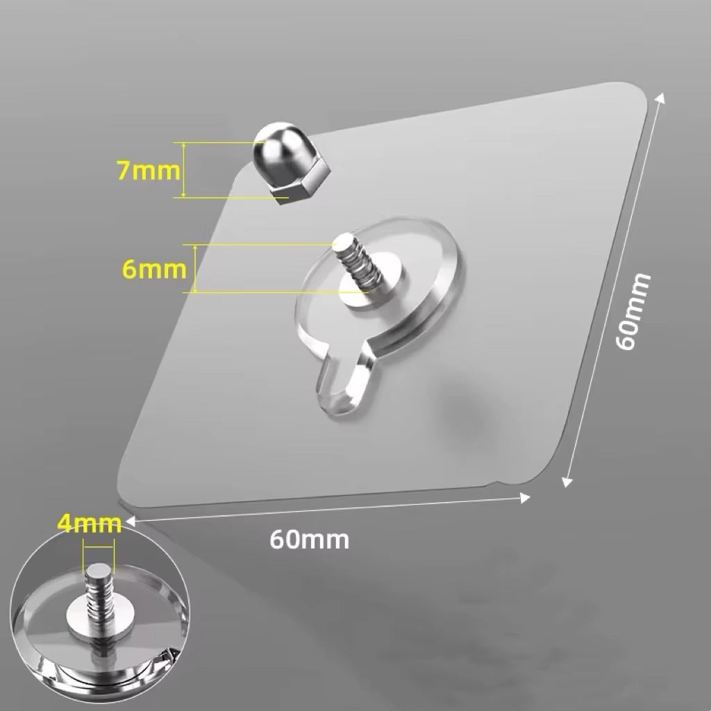 Heavy Duty Waterproof Adhesive Wall Hook - 10 Qty